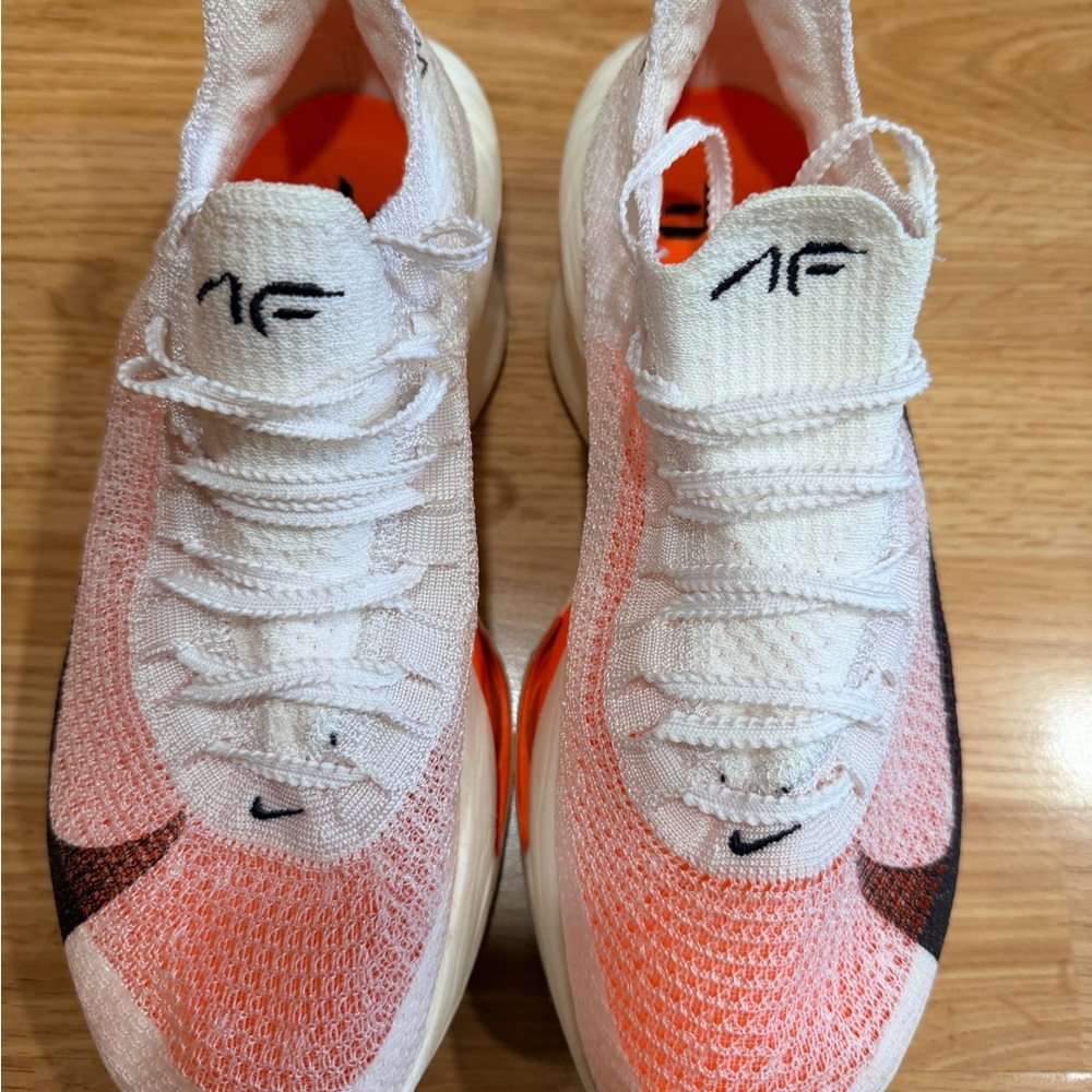 Nike White and Orange Athletic Shoes